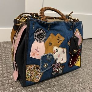 Coach Rogue with Patchwork and Snakeskin handles